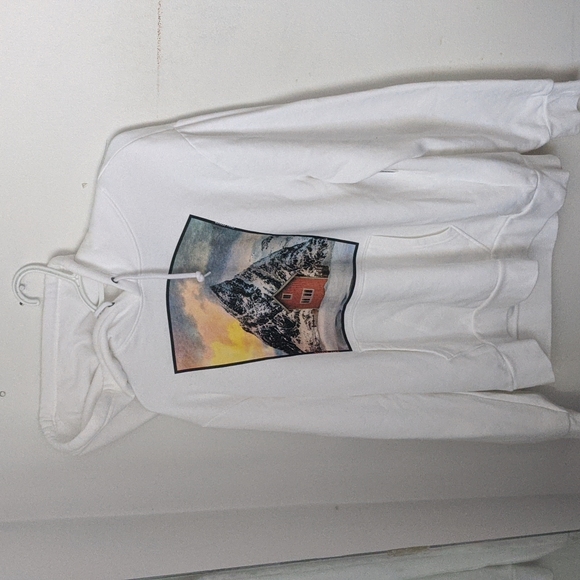 NWOT Gender- Neutral Graphic Pullover hoodie sweatshirt For Men& Women - Picture 3 of 7